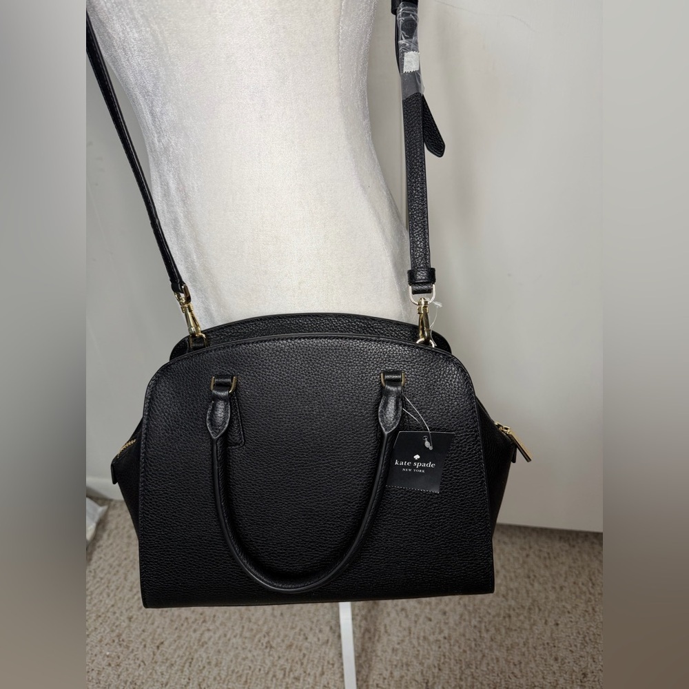 Kate Spade New York Kyla large satchel in black pebbled leather new with tag - Picture 5 of 9